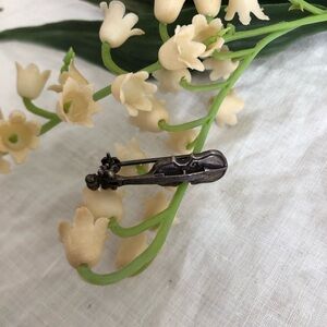 Vtg Sterling Silver Violin Brooch